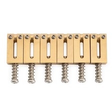 Musiclily Ultra 6Pcs 10.8mm Modern Brass Bridge Saddles For Strat Tele ST Guitar