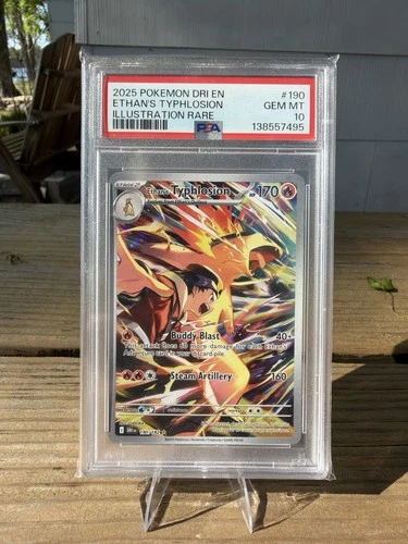 Ethan's Typhlosion 190/182 Destined Rivals Illustration Rare Pokemon Card PSA 10
