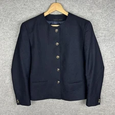 Vintage Kinloch Anderson Wool Jacket Womens Large L / 40" Navy Blue Scotland 90s