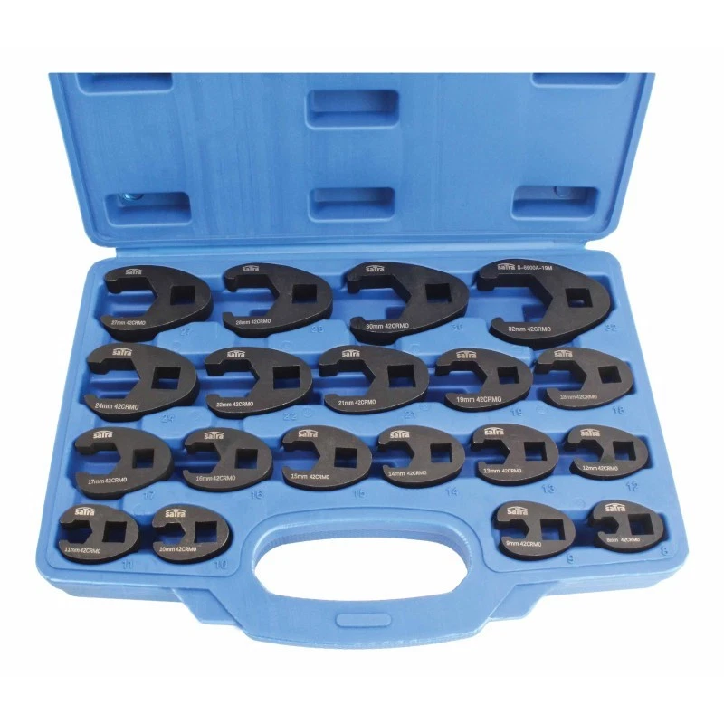 SATRA Steckschlüssel Satz Hahnenfuß Schlüssel Krähenfuß Set Werkzeug Kfz 1/2 3/8 8-32