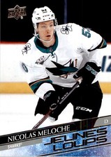 2020-21 UPPER DECK YOUNG GUNS JEUNES LOUPS NICOLAS MELOCHE ROOKIE SAN JOSE
