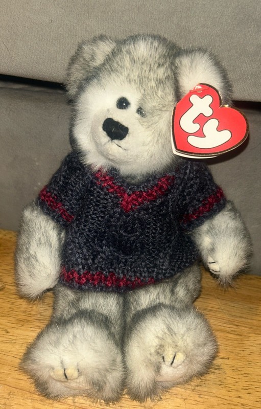 Vintage 1993 TY Fairbanks Bear Attic Treasure Collection Beanie Baby Plush
