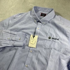 UNTUCKit Mens Blue Hillside Wrinkle Free Long Sleeve Button Shirt Size 2XL NWT