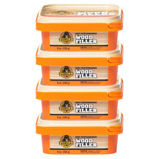 Gorilla High Performance Wood Filler: 8 oz. tub Natural 4-pack
