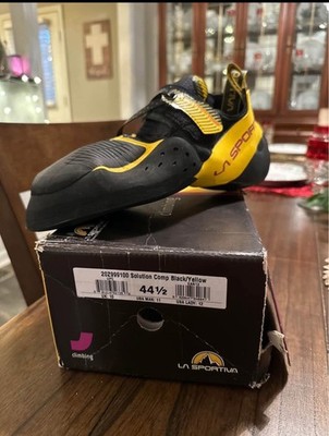 La Sportiva Solution Comp Men's Climbing Shoes Black US 11 Medium (D, M)