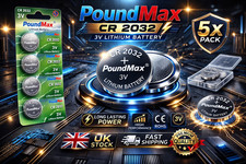 5 X CR2032 PoundMax Battery 3V Lithium Long Life  Cheap Bulk UK Seller Fast