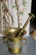 13cm XL apotheker messing m&ouml;rser topf st&ouml;&szlig;el 1,7 kg