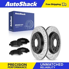 Front Drilled Slotted Brake Rotors Premium Ceramic Pads for 2007-2020 GMC Yukon