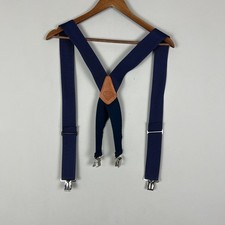 McGuire Nicholas Suspenders 2" Navy Blue Adjustable One Size