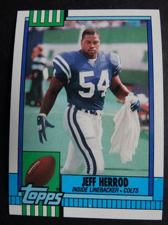 1990 Topps #306 Jeff Herrod Indianapolis Colts Football Card