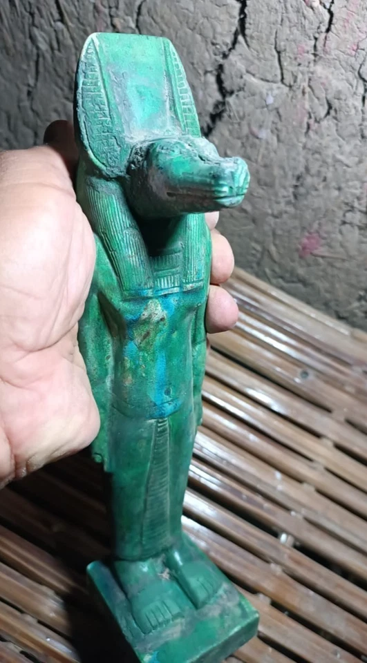 Rare Ancient Egyptian Pharaonic Antiques Anubis God of Death Statue  Egypt BC - Image 2 of 4