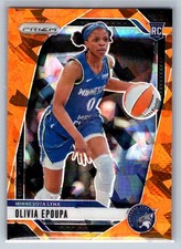2024 Panini Prizm WNBA #95 Olivia Epoupa Ice Orange Prizms RC Basketball
