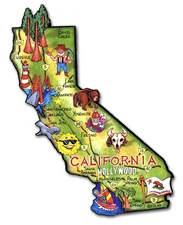 California Artwood State Magnet Souvenir by Classic Magnets