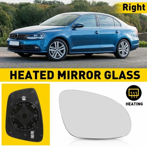 1 Pcs Mirror Glass Heated Passenger Right RH Side for Volkswagen Jetta 2011-2018