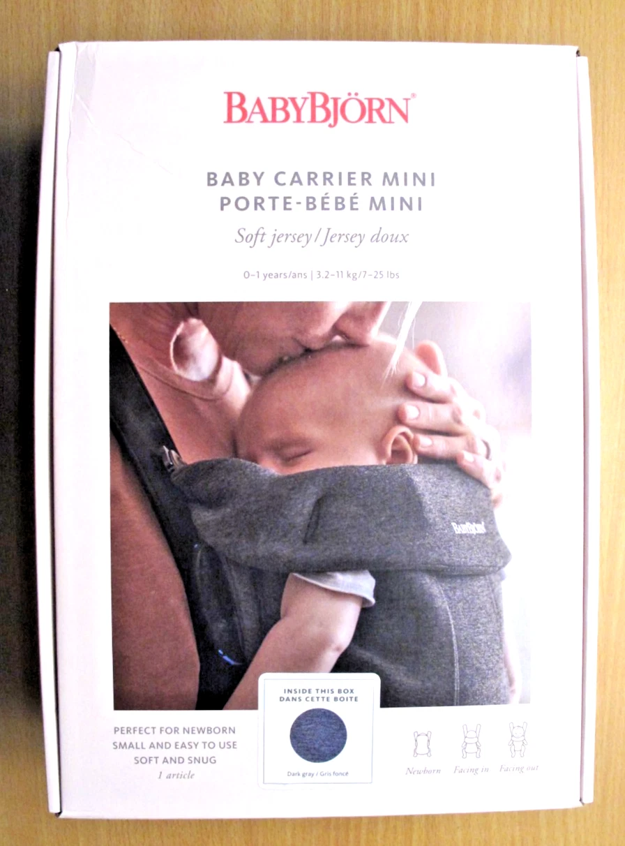 Babyjorn Carrier Mini 3D Jersey Lightweight Soft Fabric Dark Gray (7-25 lbs)