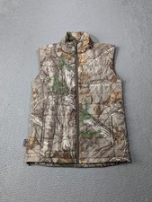 Cabelas Camo Puffer Vest Small Realtree Xtra Hunting Poly Fill 3M Featherless