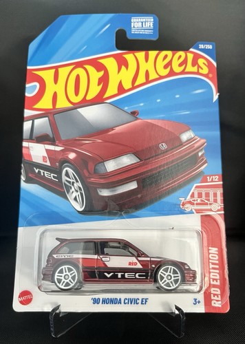 Hot Wheels '90 Honda Civic EF Target Exclusive Red Edition 1:64 Mattell Diecast