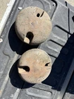 LOT 2 Vintage  8" Simplicity Cast Front Wheel Weights 30 pounds each