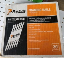 Paslode 3 in.X 0.131-Gauge 30-Degree Smooth Shank Paper Tape Framing Nails  READ