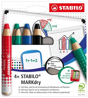 STABILO MARKdry 4er-Etui 