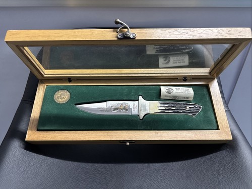 Bear MGC National Wild Turkey Fed. Fixed Blade Lim Ed. Knife /2600 W/ Case 5 Dot