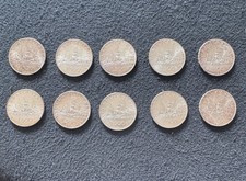 Lot of 10 500 Lire Silver Coins: Caravelle