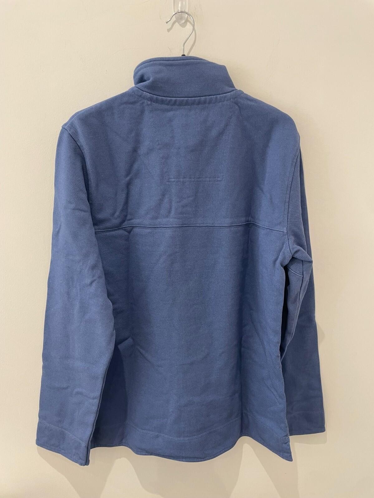 Crew Clothing Mens Padstow Cotton Pique Sweatshirt Size S Blue RRP £59 image 6