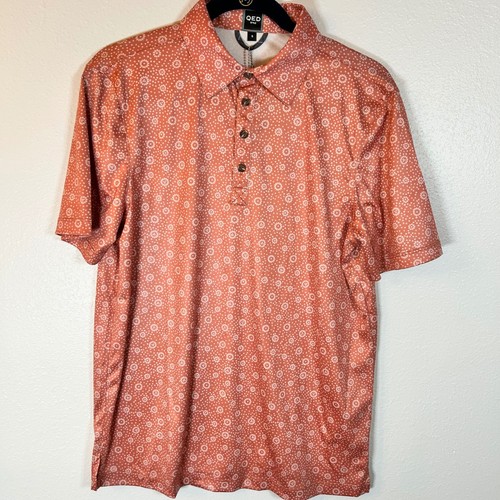 QED STYLE Mens Coral Floral Print Short Sleeve Polo Shirt Size Small NWT - Picture 2 of 8