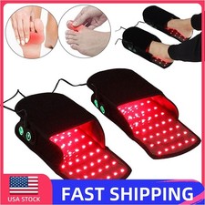 2 Slippers LED Infrared Red Light Therapy for Foot Neuropathy Joint Pain ReliefA