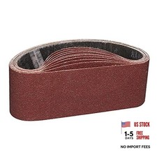 3 x 21 Inch Sanding Belts 80 Grits - 10 Pack Sander Belts for Belt 80Grit-10PCS