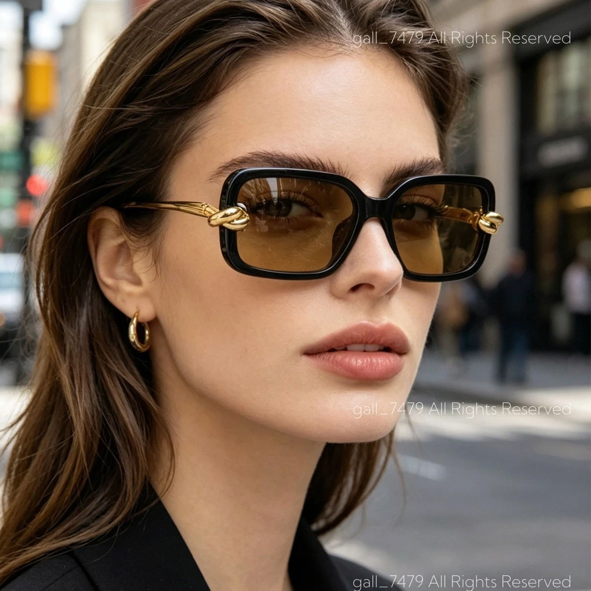 Bottega Veneta Black Gold Classic Square Sunglasses $525 BV1296SA Bottega Veneta® BV1291S Square Sunglasses - EuroOptica main image 2