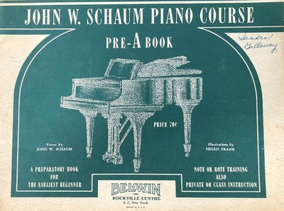 Pre-A Book (John W. Schaum Piano Course)
