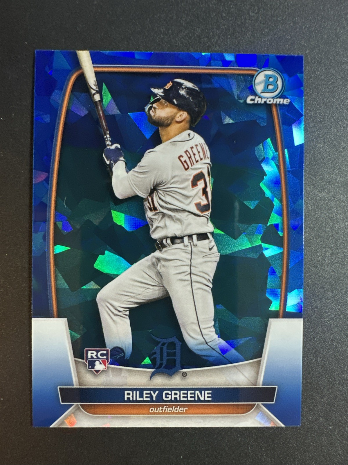 2023 Bowman Chrome Sapphire Baseball Riley Greene RC #29 Tigers