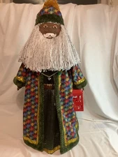 African American Santa Original One Of A Kind Hand Crafted 36” Tall Made In USA