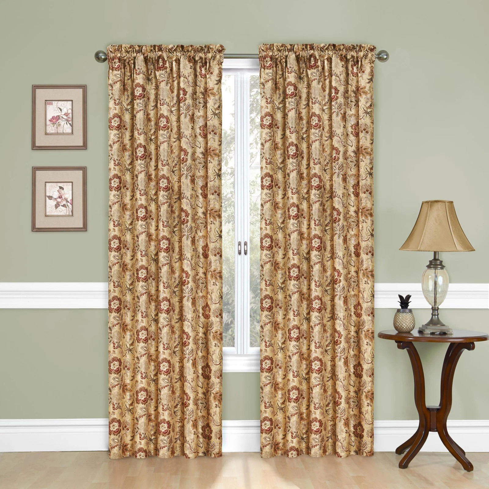 Waverly Navarra Antique Window Panel 100% Polyester Jacquard 52" X 84"