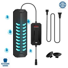 Submersible UV Light 18W Double Tube Aquarium Clean Clear Water Lamp with Timer