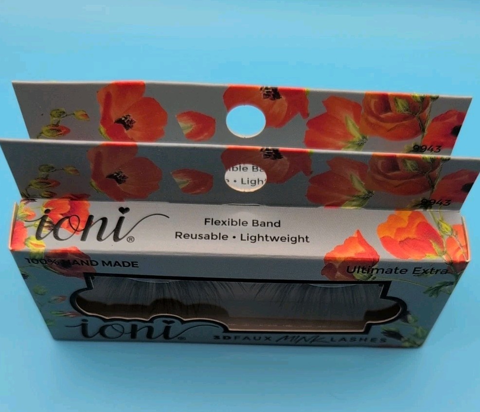 Lot/2 Ioni 3D Faux Mink Lashes Eyelashes Ultimate Extra Handmade Reusable New