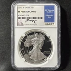 2017-W $1 American Silver Eagle Proof West Point Moy Label NGC PF 70 Ultra Cameo
