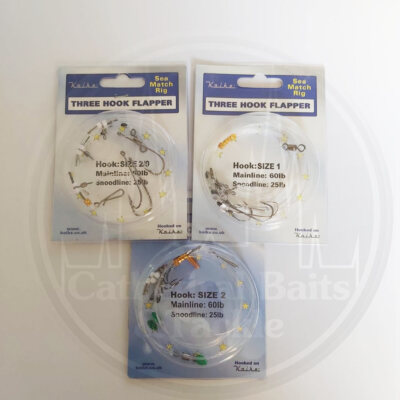 Sea Fishing Rigs 3 Hook Flapper  Sea Terminal Beach Tackle Dab Plaice Cod