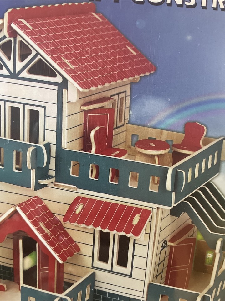 Sea Land Woodcraft Construction Kit 3D Rural House Wood Furniture