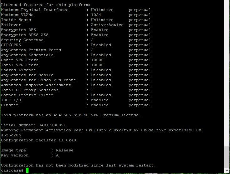 Cisco ASA 5585 w/ ASA5585-X SFR SSP-40 ASA5585-X SSP-40 2x Cisco ASA 5585 w/ ASA5585-X SFR SSP-40 ASA5585-X SSP-40 2x