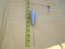 5 PCS. BOTTOM BOUNCER SINKER 12 OZ. W/STAINLESS S. WIRE 051 X 10" LEG X 4" ARM  