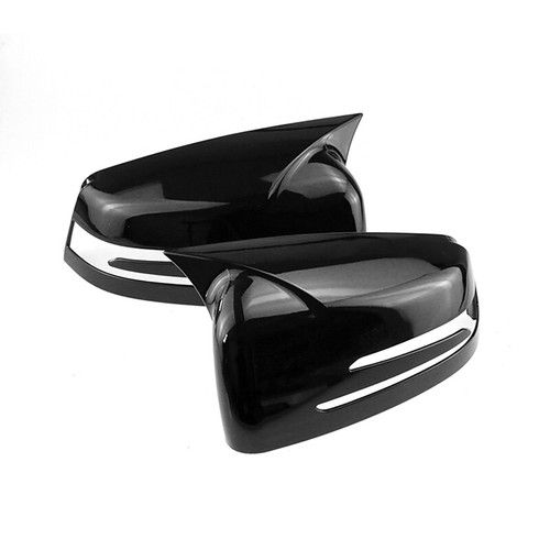 Side Black Wing Mirror Cover Caps For Mercedes C-Class W204 2008-2014 W212 W176 - Picture 3 of 8