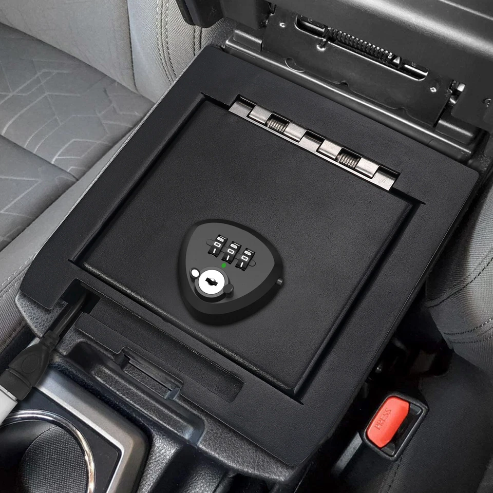 NEW Center Console Storage Safe Vault Box w/ LED For 2016-2023 Toyota Tacoma - Image 2 of 4