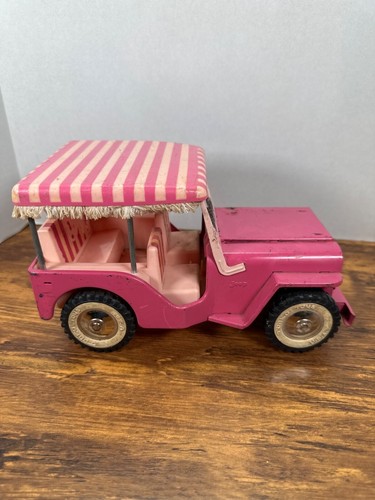 Vintage 1963 Tonka Pink Jeep Beach Surrey Pressed Steel Toy - Picture 4 of 9