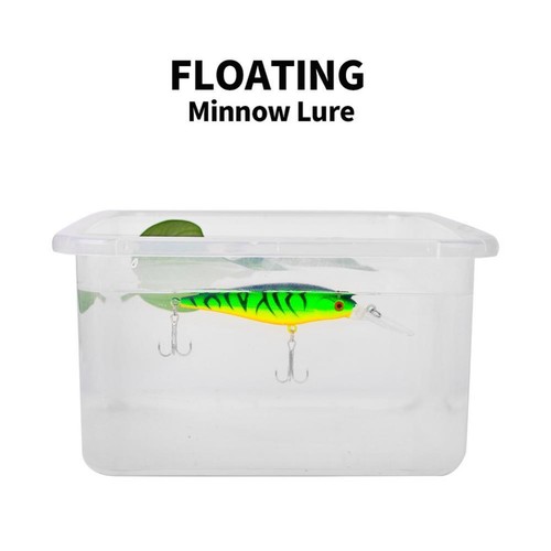 Fishing Lures Hard Bait Minnow VIB with Treble Hook Sinking Lure for Bass Trout - Picture 3 of 10