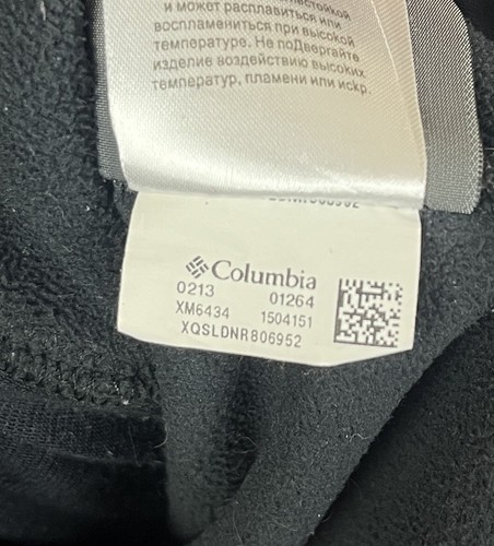Columbia Jacket Black Mens Medium Collared Full Zip Softshell Fleece Gorpcore - Picture 10 of 11
