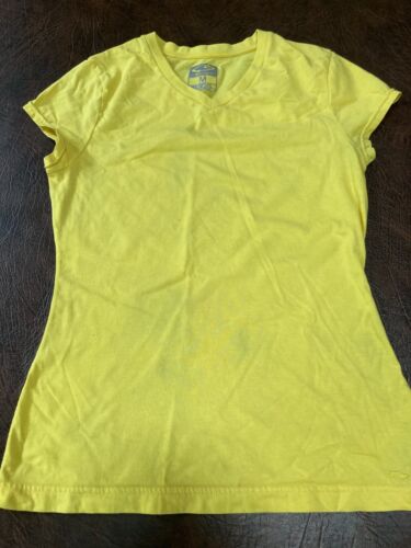 Women's Size M C9 CHAMPION DuoDry T-Shirt Yellow - Afbeelding 1 van 4
