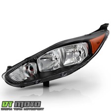 2014-2018 Ford Fiesta S SE ST Black Trim Headlight Replacement Left Driver Side