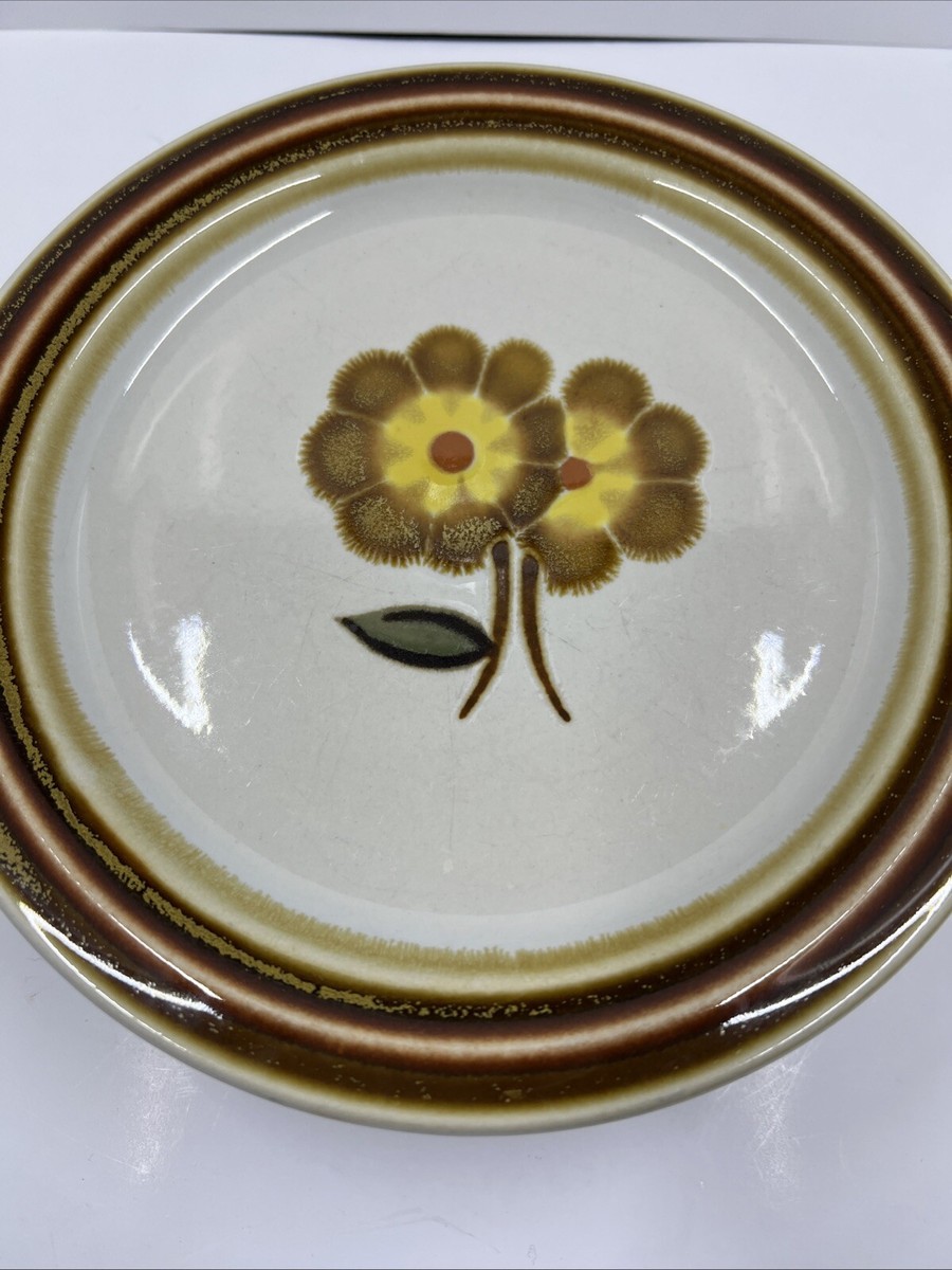 4 Haniwa Stone 7.5” Retro Patricia 8583 Stoneware Plates Japan